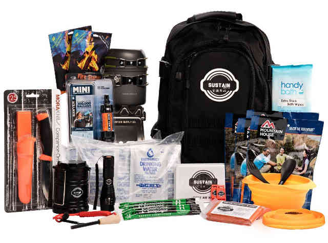 Premium Emergency Survival Bag/Kit – Be Equipped with 72 Hours of Disaster Preparedness Supplies for 2 People